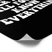 Poster Un Homme Sage Ne Connaît Jamais Tous Les Mensonges (Coin)