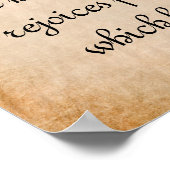 Poster Un Homme Sage Se Réjouit... Devis inspirant (Coin)