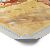 Poster Un homme sur la plage en Floride par John Singer S (Coin)