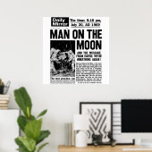 Poster Un homme sur l'affiche de la lune (Bureau à domicile)