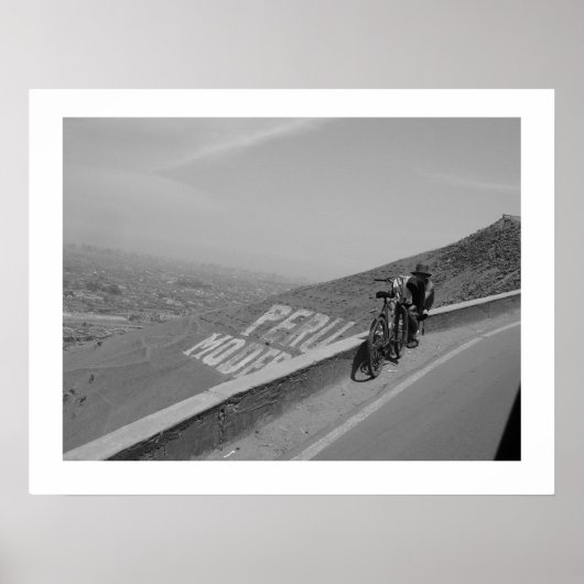 Poster Un homme, un vélo, Pérou. (Devant)