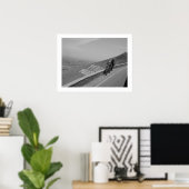 Poster Un homme, un vélo, Pérou. (Bureau à domicile)