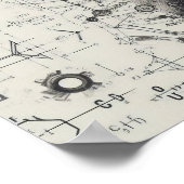Poster Un humanoïde superposé sur une feuille de données (Coin)