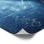 Poster Un humanoïde superposé sur une feuille de données (Coin)