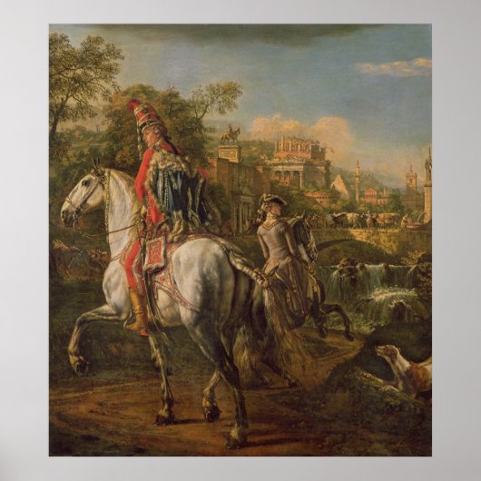 Poster Un Hussar à cheval, 1773 (Devant)