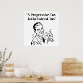 Poster Un impôt progressif est l'impôt le plus équitable (Cuisine)
