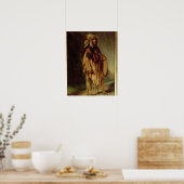 Poster Un Indien nord-américain dans un paysage étendu, (Cuisine)