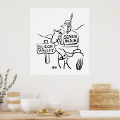 Poster Un Indien rouge à cheval dans la Silicon Valley (Cuisine)