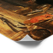 Poster Un intérieur cuisine avec une serveuse (Coin)