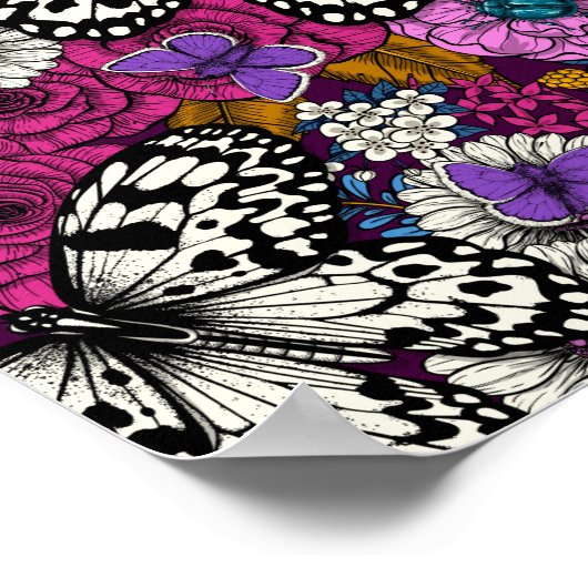 Poster Un jardin coloré II (Coin)