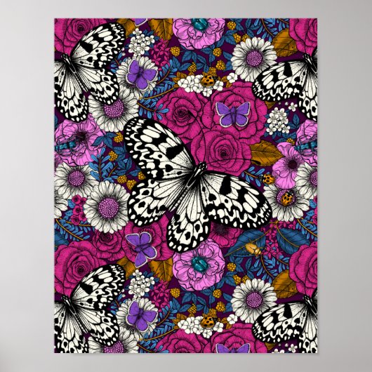 Poster Un jardin coloré II (Devant)