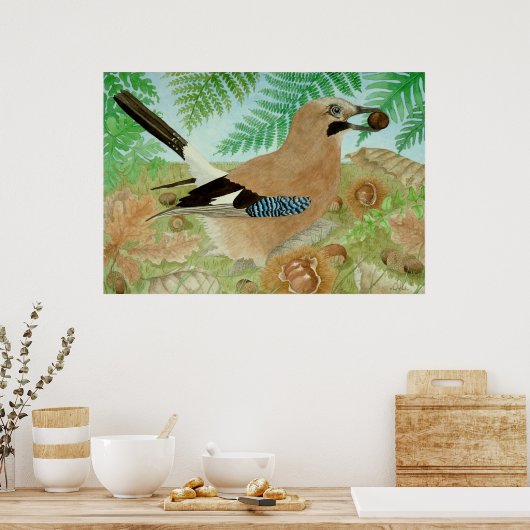 Poster Un Jay à l'automne (Cuisine)