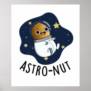 Poster Un jeu d'astronaute de noix de muscade drôle