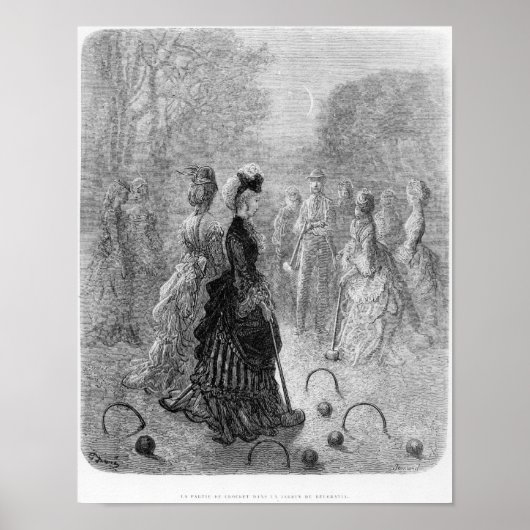 Poster Un jeu de croquet (Devant)