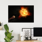 Poster Un jeune nain rouge (Bureau à domicile)