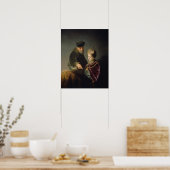 Poster Un jeune universitaire et son tuteur - Rembrandt - (Cuisine)