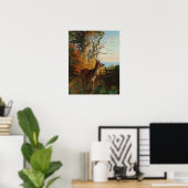 Poster Un Joli Cerf En Forêt (Bureau à domicile)