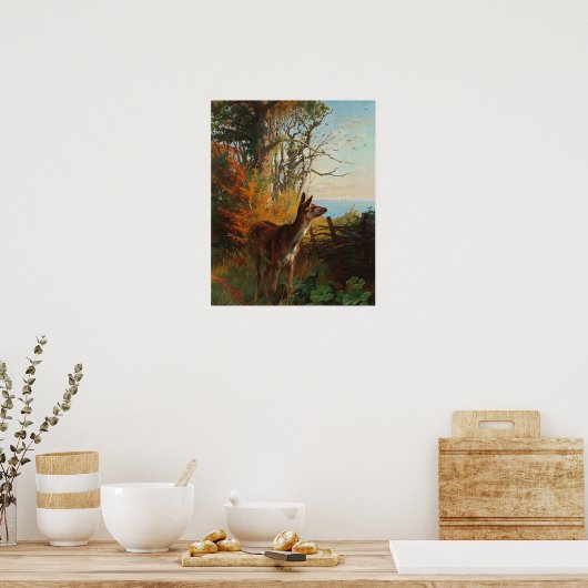 Poster Un Joli Cerf En Forêt (Cuisine)