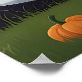 Poster Un joli Fantôme de dessin animé tenant un sac de c (Coin)