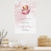 Poster Un joli ours en peluche endormi au-dessus du nuage (Cuisine)