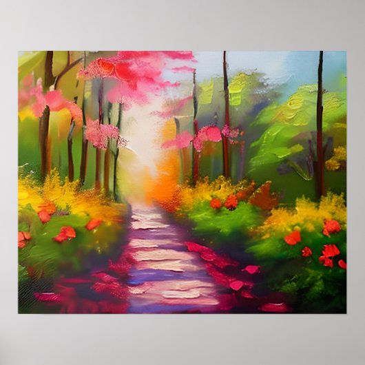 Poster Un joli sentier de Randonnée automnal (Devant)