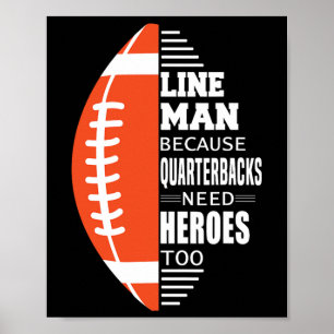 Poster Un joueur de football américain parce qu'il faut d