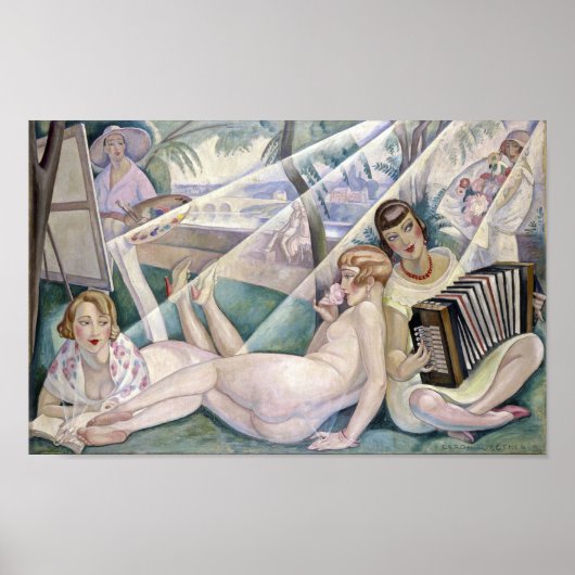 Poster Un jour d'été (Belles femmes au soleil) (Devant)