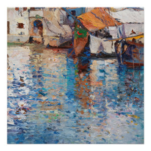 Poster Un jour ensoleillé dans le Vieux Port Leontine von