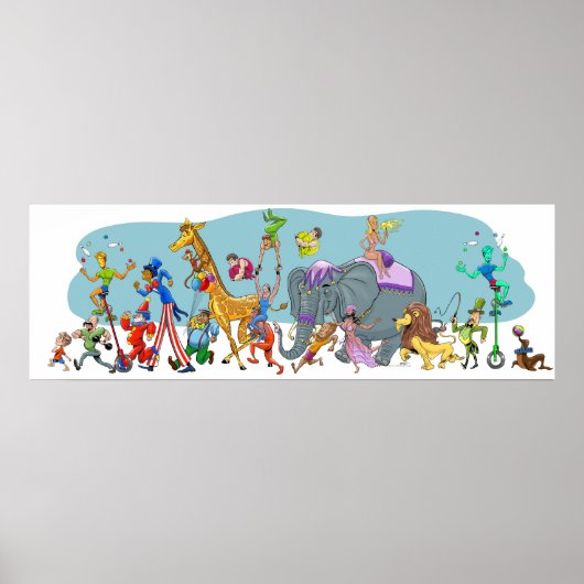 Poster Un joyeux cirque en ville (Devant)