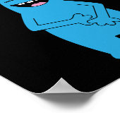 Poster Un joyeux monstre Halloween Anniversaire Texte per (Coin)