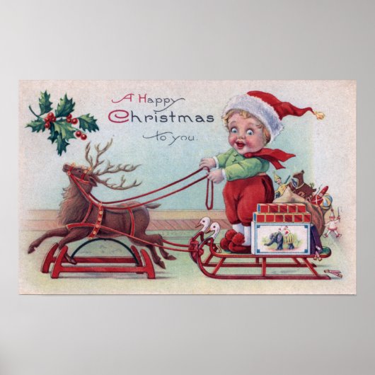 Poster Un Joyeux Noël à YouBoy sur un traîneau (Devant)