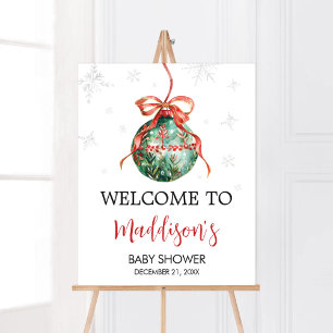 Poster Un joyeux petit Baby shower de Noël