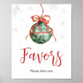 Poster Un joyeux petit Baby shower de Noël à privilégier (Devant)