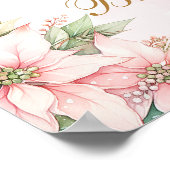 Poster Un joyeux petit Baby shower rose bienvenue de Noël (Coin)