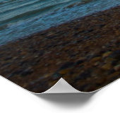Poster Un Labrador Chocolat Marche Le Long De La Plage (Coin)