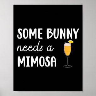 Poster Un Lapin A Besoin D'Un Mimosa Hommes Drôle Femmes 