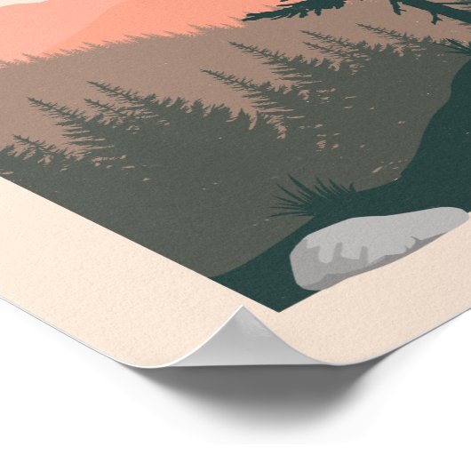 Poster Un lapin dans les bois (Coin)