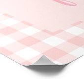 Poster Un lapin est un premier anniversaire rose (Coin)