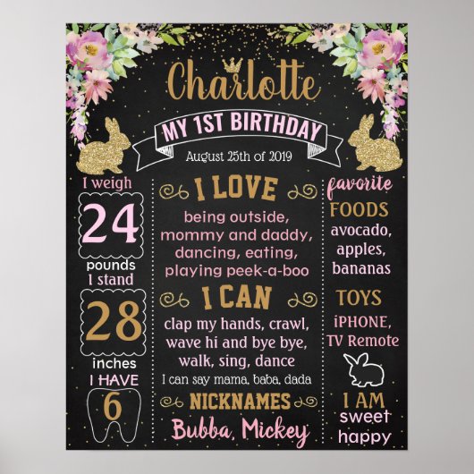 Poster Un lapin fait son premier anniversaire (Devant)