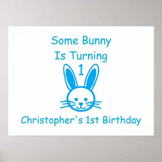 Poster Un lapin fête son premier anniversaire (Devant)