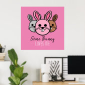 Poster Un Lapin M'Aime (Bureau à domicile)