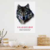 Poster Un leadership inspirationnel unique créatif Loup (Cuisine)