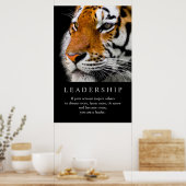 Poster Un leadership motivationnel branché Tiger Eyes (Cuisine)