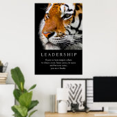 Poster Un leadership motivationnel branché Tiger Eyes (Bureau à domicile)