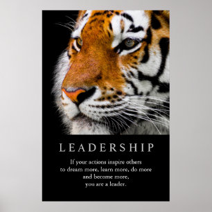 Poster Un leadership motivationnel branché Tiger Eyes