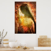 Poster Un lieu de repos (affiche d'art violon) (Cuisine)