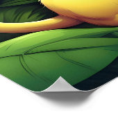 Poster Un Lion jaune dans la jungle (Coin)