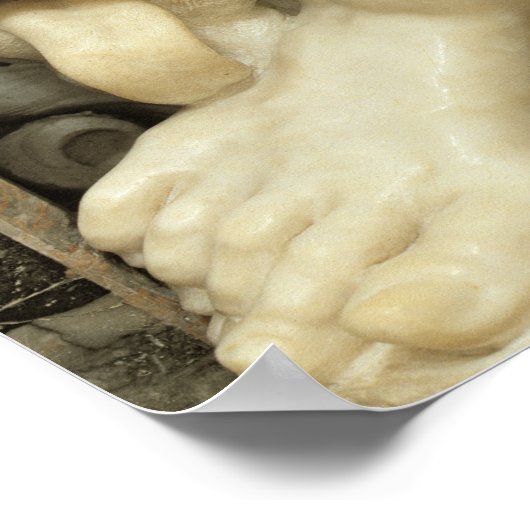 Poster Un Lion léchant le pied de Daniel (Coin)