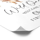 Poster Un Lion Sauvage Avec Ballon Bienvenue Premier Anni (Coin)