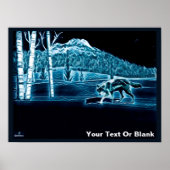 Poster Un Loup Sur Neige (Devant)